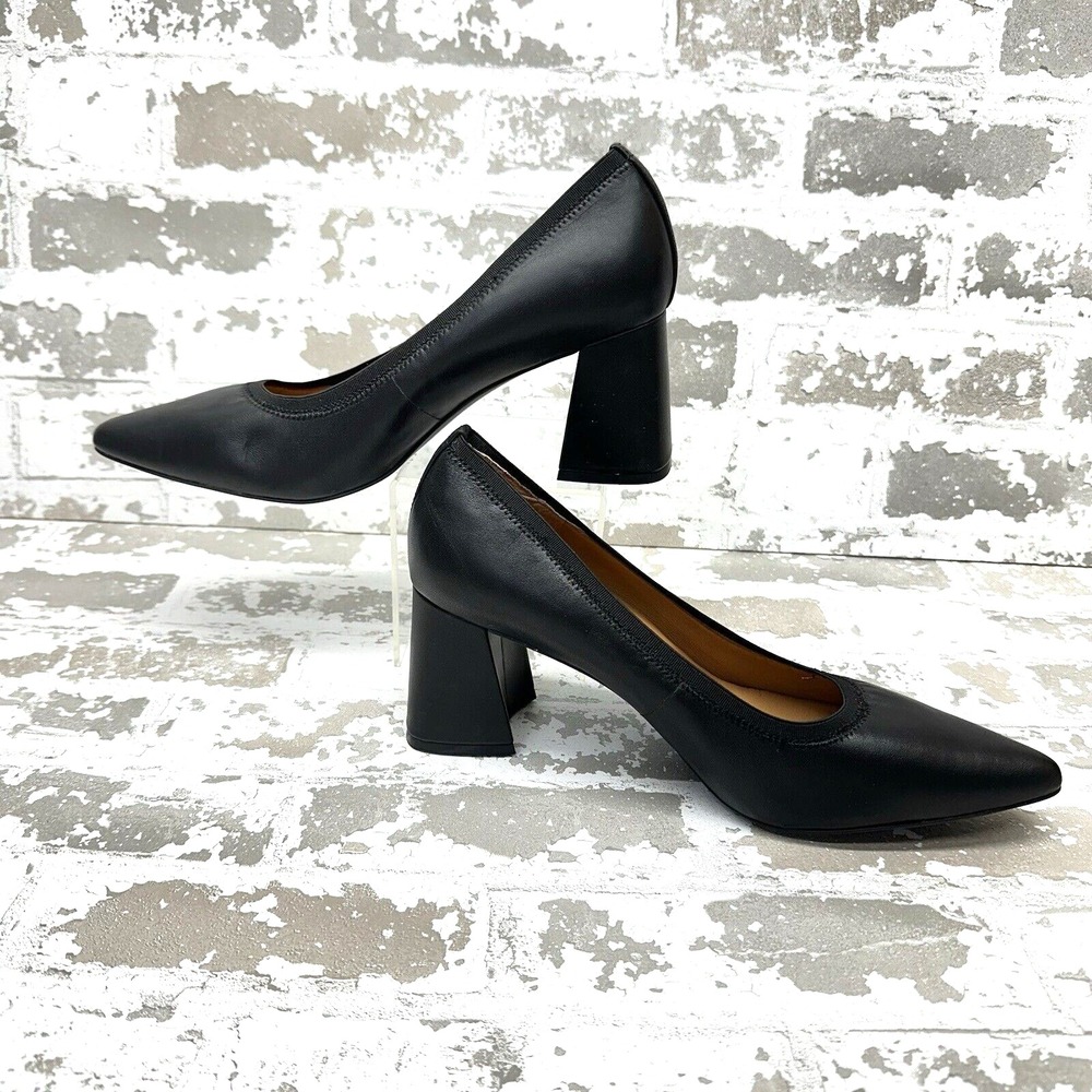 Gentle Soles by Kenneth Cole Dionne Pumps Women 10M Black Pointed Toe Block Heel - Picture 2 of 11